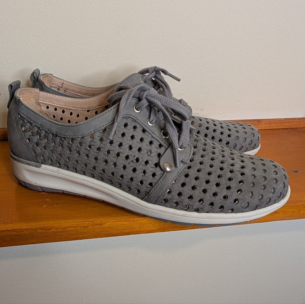 Walking Cradles Gray Perforated Sneakers 8.5